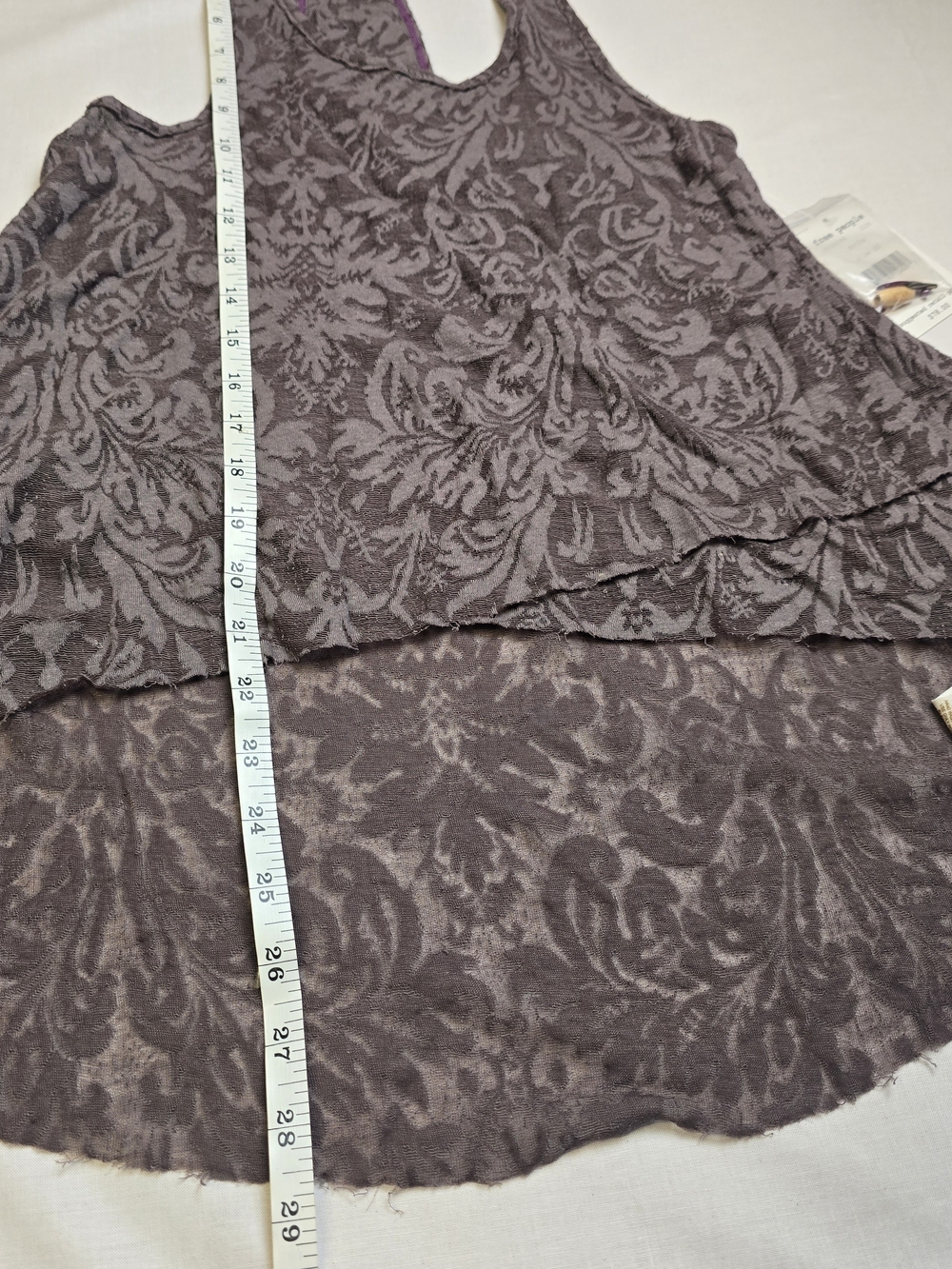 Free People Purple Patterned Racerback Tank - Picture 2 of 7